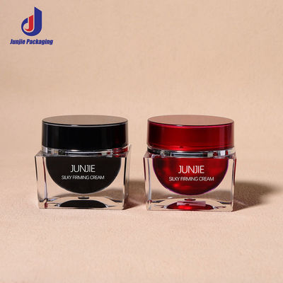 Vật liệu cổ áo Acrylic Cap Vật liệu nhựa 30g 50g Cream Jar cho thùng lưu trữ mỹ phẩm