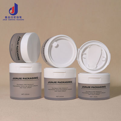 Máy nạ mắt rỗng chai với kẹp thân thiện với môi trường 120ml 150g 250g Round Clamshell Toner Cotton Pad Container Cosmetic Plastic Jar